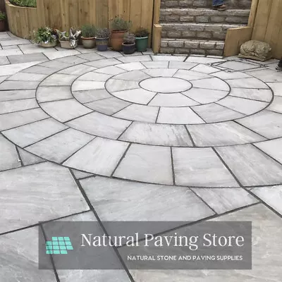 Natural Indian Kandla Grey Sandstone Patio Paving Circle | 4m Diameter • £625