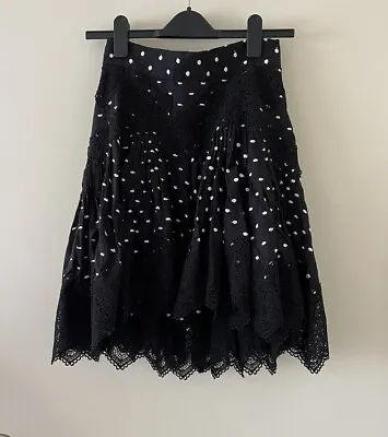Zimmermann Empire Embroidered Skirt Size 1 Polka Dot • $125