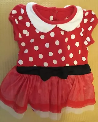 EUC 6-9M DISNEY Minnie Mouse 1-Z W/Skirt BIN • $7.99