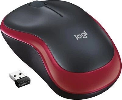 £19.19 • Buy Logitech NEW M185 RED Wireless Optical Mouse Compact For PC Laptop MAC Linux