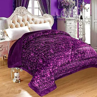 New Mink Blanket Fur Soft Flannel Polyester AC Dohar Comforter King Size Winter • $325.59