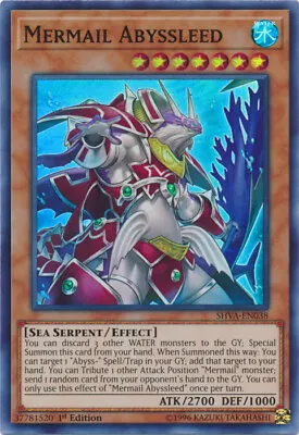 Yugioh! Mermail Abyssleed - SHVA-EN038 - Super Rare - 1st Edition Near Mint Eng • $0.99