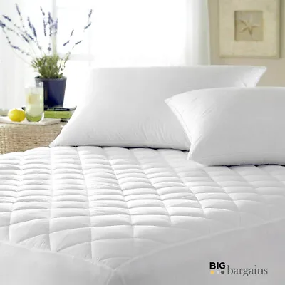 Extra Deep Quilted Mattress Protector Luxury Hotel Quality Bed Sheet Cover 30cm • £7.99