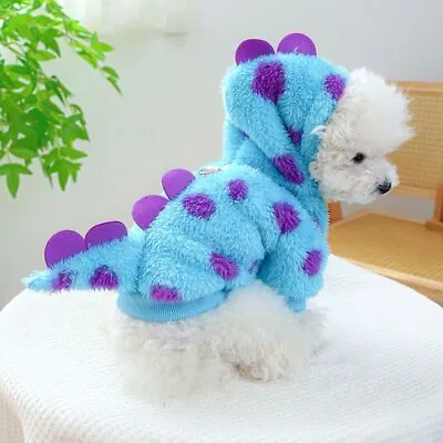 Warm Dinosaur Dog Hooded Coat Soft Dog Thickened Coat Jacket  Autumn • £7.64