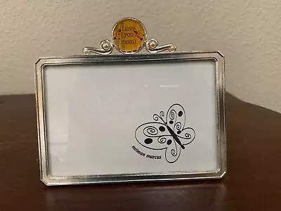 John Wind Maximal Art I Love You Mom 4 X 6 Picture Frame Silver Jeweled • $39.99