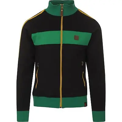 Mens Trojan Records Panel Stripe Retro Zip Up Track Top 8600 - Jamaica • £69.99