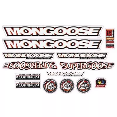 Mongoose - 1998 Supergoose For Orange Frame - Decal Set - Old School Bmx • $88