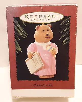 1995 Hallmark Keepsake Ornament Mom-To-Be Pink Bear QX5659 • $7.95