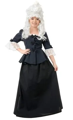 Charades Martha Washington Girl's Colonial Halloween Costume - 8-10 Medium #4211 • $35.99