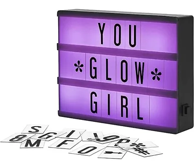 Mini Party Shop Cinema Lightbox RGB Light Up Letters Box Cinematic LED Sign • £18.91