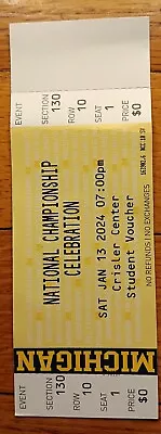 2024 National Championship Michigan Wolverines Football Rally Ticket Stub • $49.99