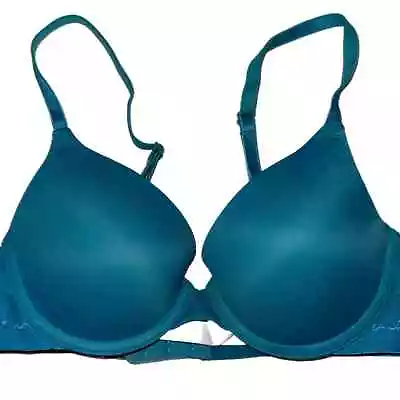 Victoria's Secret PINK Bra Size 30C Deep Teal Wear Everyday Push-up Padded Bra • $9.99