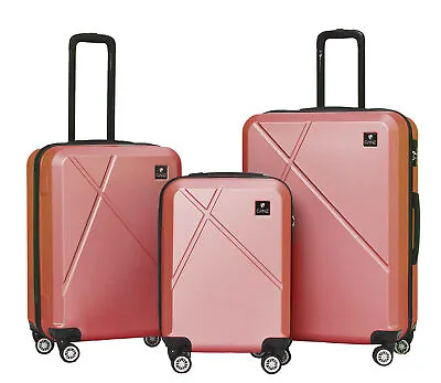 £25.99 • Buy Trendy Hard Shell Lightweight ABS Suitcase Set 8 Wheel Travel Luggage Trolley