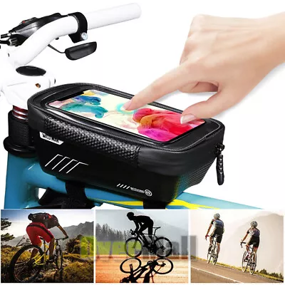 Bicycle Cycling Bike Front Top Tube Frame Bag MTB Waterproof Phone Holder Case • $12.99