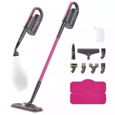 7-in-1 Steam Mop With Detachable Handheld Steamer For Walls Grouts Ha • $78.84