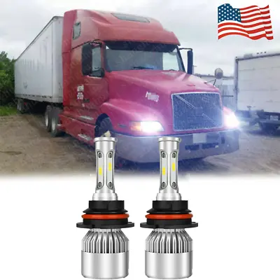For 1998-19 Volvo VN 2000-2003 VNL 2000-17 VNM - 9007 Truck LED Headlight Bulbs • $22.99