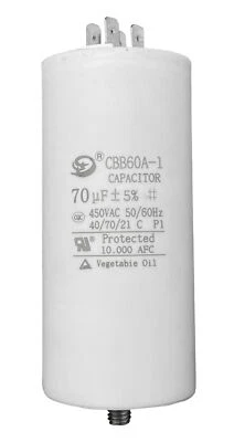 £13.99 • Buy 70UF CBB60 Electric Motor Capacitor 50/60Hz