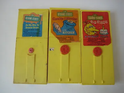 Fisher Price Movie Viewer SESAME STREET LOT Vtg Film Tape Big Bird 498 485 499 • $43.99