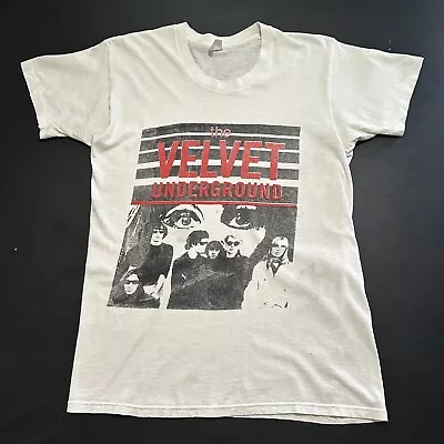 Rare 80s Vintage The Velvet Underground Nico Velvet Band Tshirt USA Lou Reed MED • $599.99