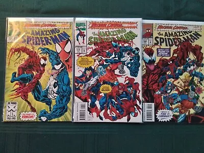 Three 1993 Amazing Spider-man  Maximum Carnage  Vintage Comic Books • $18.75