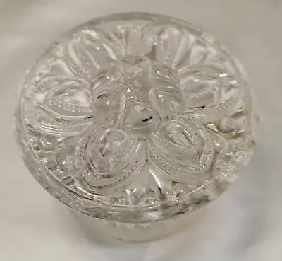 Antique Vintage Clear Glass Drawer Cabinet Pulls Floral Victorian 2 Inches  • $2