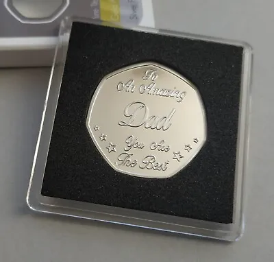  To An Amazing Dad  Happy Birthday - Silver Plated Coin / Gift / Present • £8.99