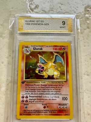 Glurak 1st Edition Charizard 9 Base 1999 Pgc Pokemon Psa German Firecracker • £1799