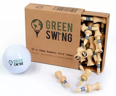 £5.99 • Buy Green Swing Bamboo Castle Golf Tees | Strong Sustainable Biodegradable