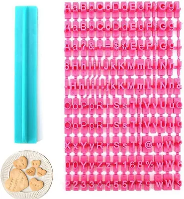 DIY Alphabet Number Letter Cookie Biscuit Stamp Cutter Embosser Cake Mould 150pc • £5.99