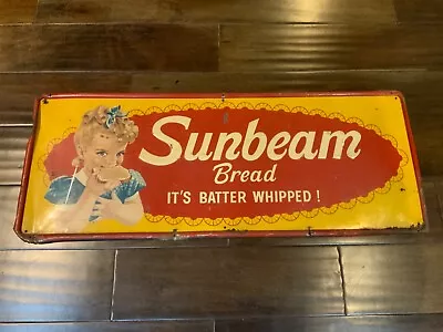 Vintage Sunbeam Bread Sign Bakery Antique Metal Sign • $599