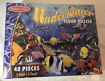 Melissa & Doug Underwater 48 Pc Kids Floor Puzzle 2ft X 3ft NIB NEW AND SEALED • $21.95