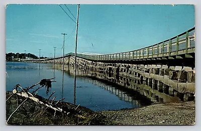 Bailey Island Orr's Island Cribstone Bridge Stone Maine Vtg ME Postcard View • $3.17