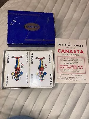 Vintage Waddingtons Canasta Playing Cards & Original Instructions • £3.99