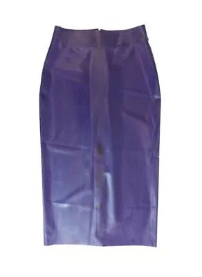 Saint Laurent Purple Latex Pencil Skirt - UK10 • £70.98
