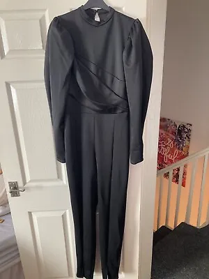 ASOS Black Tall High Neck Jumpsuit Size 14 BNWT • £13