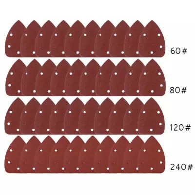 £6.29 • Buy 40 X Sanding Sheets Hook And Loop Mouse Sanding Pads Sander Paper Triangle Discs