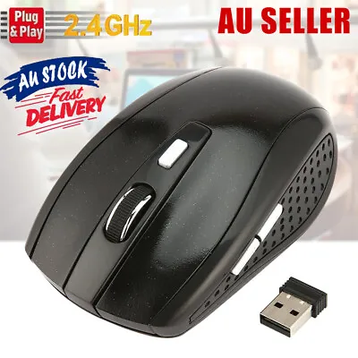 $9.79 • Buy 2.4GHZ Wireless Optical Computer Scroll USB Dongle Mouse Cordless PC Laptop Mice