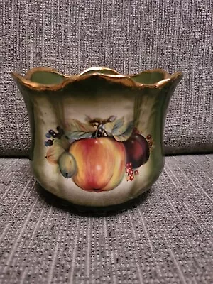 £6.90 • Buy Staffordshire England Iron Stone Pottery Plant Pot, Fruit Design