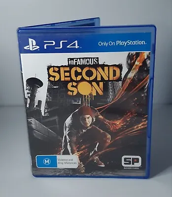 InFamous Second Son PS4 Game Disc In Great Condition • $13.95