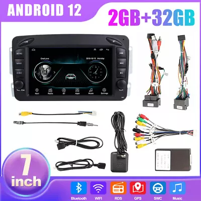 2+32G For Mercedes Benz C Class CLK W203 W209 Android 12 Car Radio Stereo GPS FM • $156.39