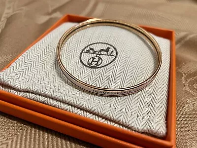 $530 • Buy HERMES Uni Bangle - Rose Candeur / Rose Gold - Brand New