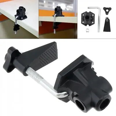 Hardware Bracket Clamp DIY Fixed Metal Desk Lamp Clip Microphone Mic Stand • £4.32