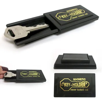 Magnetic Key Case Holder Sticks To Car Hide A Spare Key Storage Safe Hideakey !! • $9.49