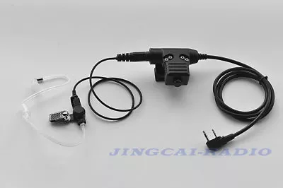 Covert Acoustic Tube NATO Plug Earpiece U94 PTT Mic For Kenwood Baofeng Radio 2p • $24.75