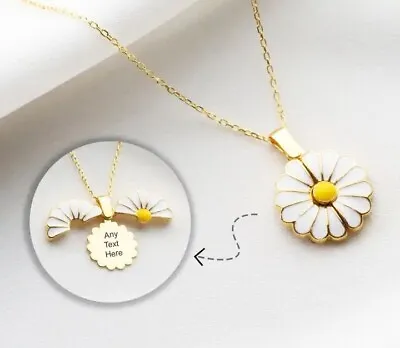 Personalised Necklaces For Women Gift For Her Daisy Necklace Birthday Gift • £22.99