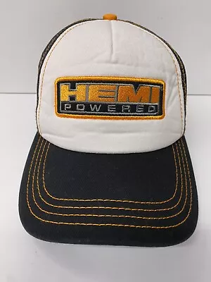 Hemi Mopar Hat Cap Snap Back Mens Black White Trucker Mesh • $9.95