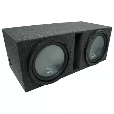 Universal Car Stereo Vented Port Dual 10  Harmony R104 Sub Box Enclosure • $154.99