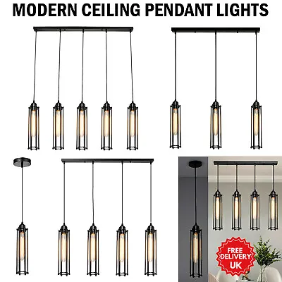 1/3/4/5 Vintage Hanging Cluster Lamp Shades For Ceiling Industrial Pendant Light • £18.23
