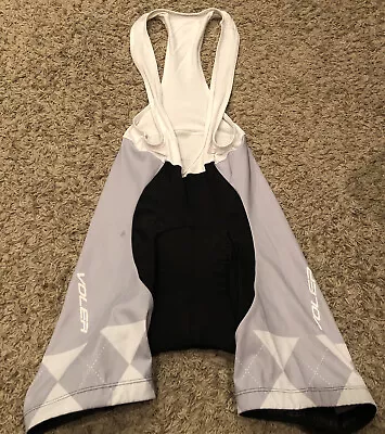 Voler Cycling Bib Shorts~Men’s Size Small~Black Gray White Excellent Preowned • $24.95