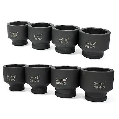 8 Pc Jumbo Shallow Air Impact Socket CR-MO 3/4  Dr. SAE 2-16  To 2-1/2  6 Point • $115.59